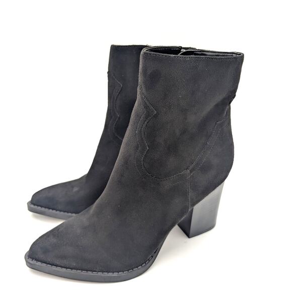 Nine West Taytay Pointy Toe Block Heel Dress Booties Women's Size US7M EU38 - Picture 1 of 14